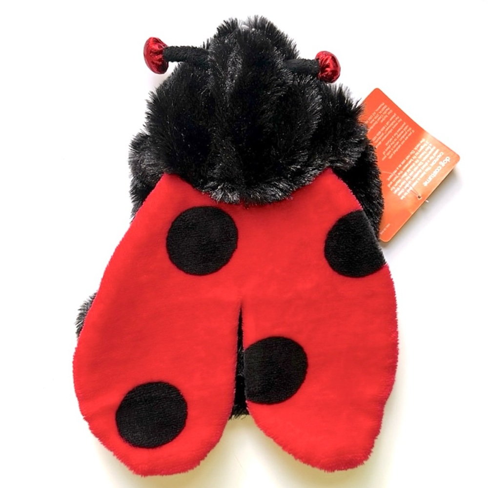 NWT Lady Bug w/attached Antenna Hood: XS size for Small Dogs